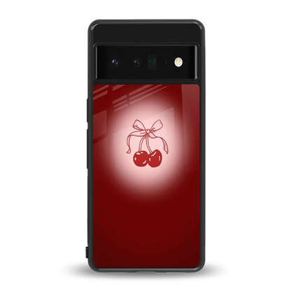 Cherry Bow back phone cover | glass case for google pixel 6 pro