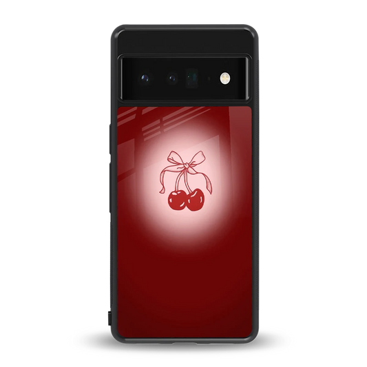 Cherry Bow back phone cover | glass case for google pixel 6 pro
