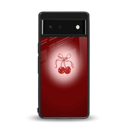 Cherry Bow back phone cover | glass case for google pixel 6