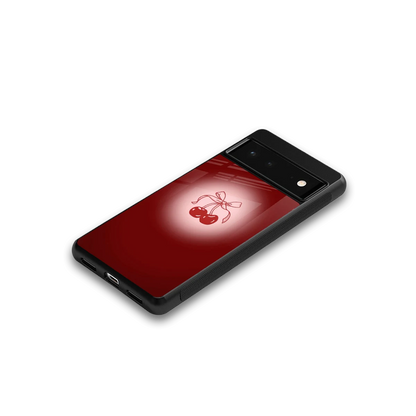 Cherry Bow google pixel 6a mobile cover | shockproof glass phone case
