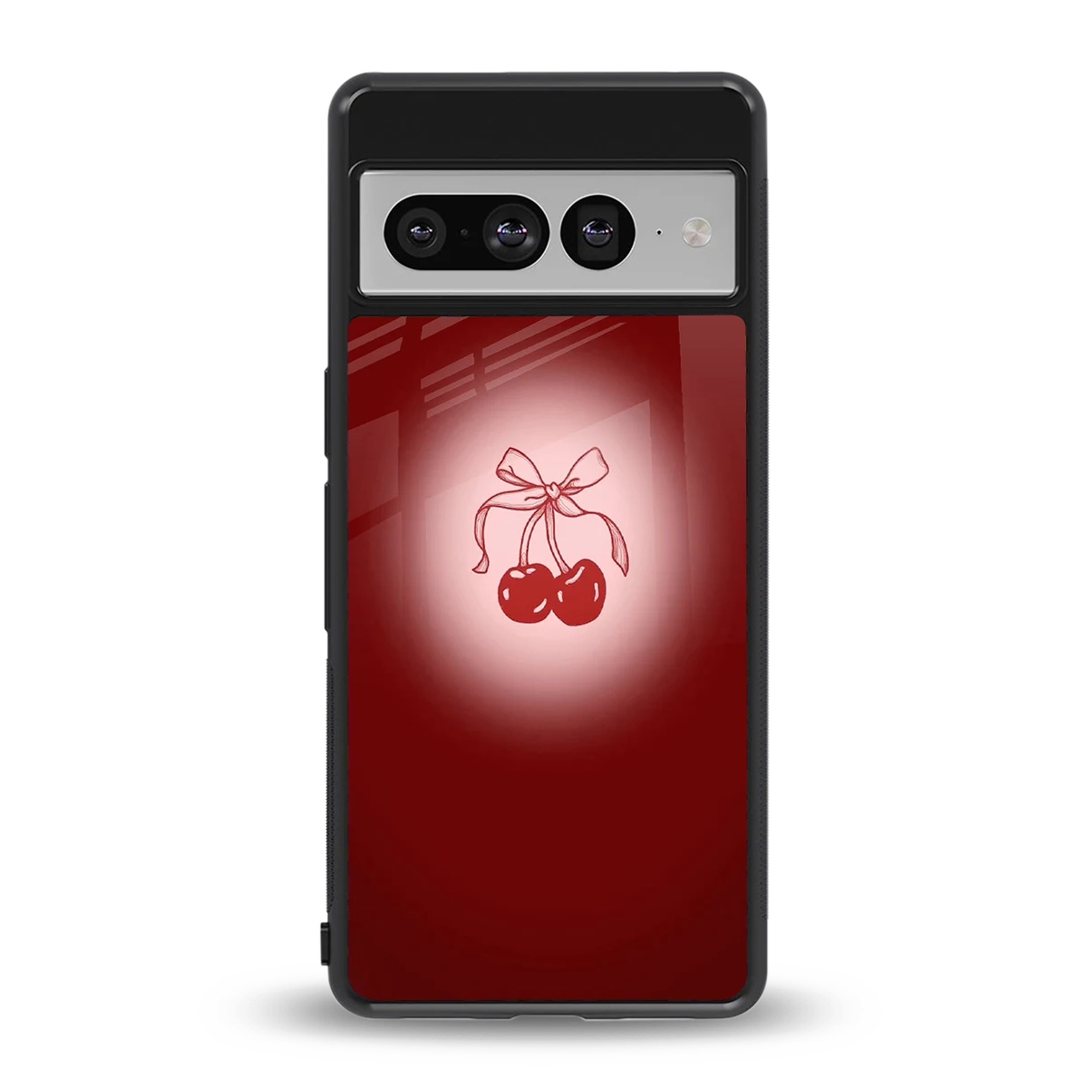 Cherry Bow back phone cover | glass case for google pixel 7 pro