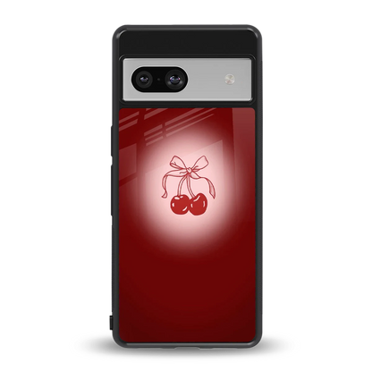 Cherry Bow back phone cover | glass case for google pixel 7a