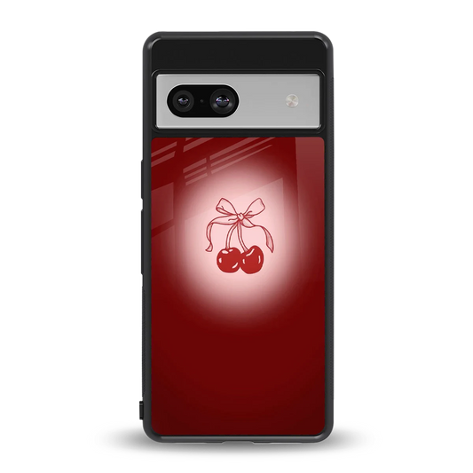 Cherry Bow back phone cover | glass case for google pixel 7