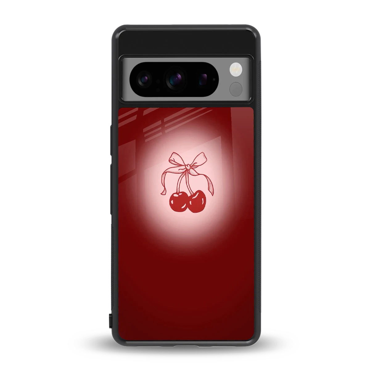 Cherry Bow back phone cover | glass case for google pixel 8 pro