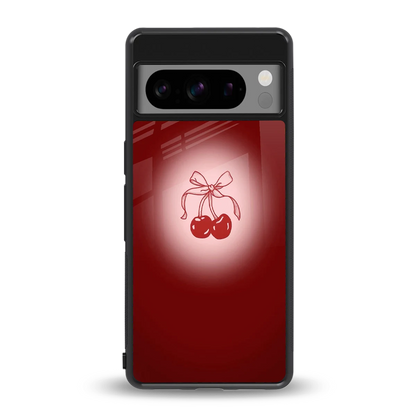 Cherry Bow back phone cover | glass case for google pixel 8 pro