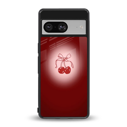 Cherry Bow back phone cover | glass case for google pixel 8