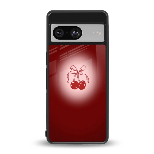 Cherry Bow back phone cover | glass case for google pixel 8