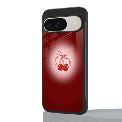 Cherry Bow google pixel 9 mobile cover | shockproof glass phone case