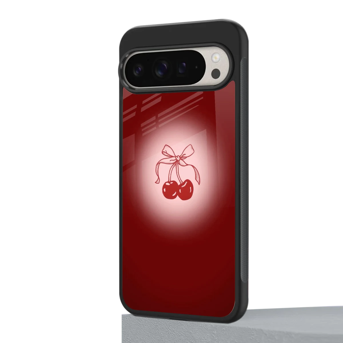 Cherry Bow google pixel 9 pro xl mobile cover | shockproof glass phone case