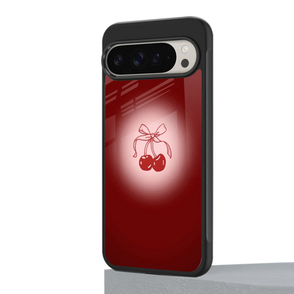 Cherry Bow google pixel 9 pro xl mobile cover | shockproof glass phone case