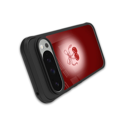 Cherry Bow stylish phone case for google pixel 9 pro xl | glossy glass and slim fit