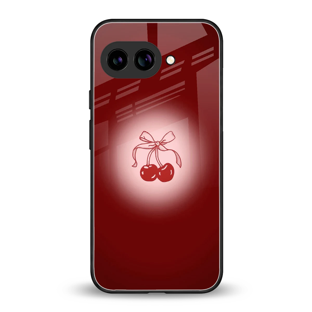 Cherry Bow back phone cover | glass case for google pixel 10a