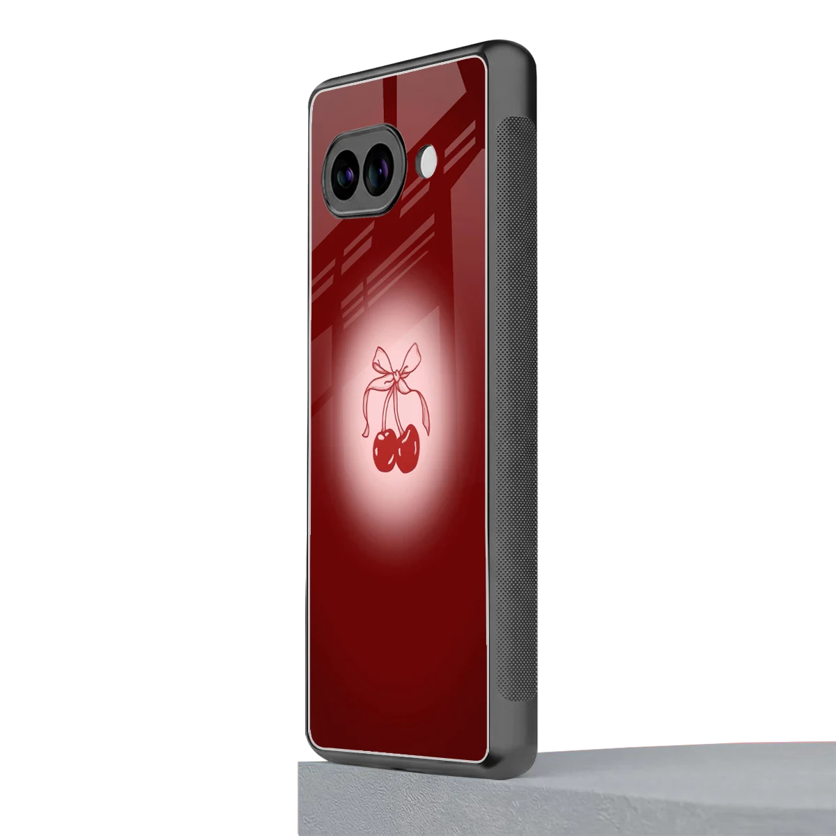 Cherry Bow google pixel 10a mobile cover | shockproof glass phone case