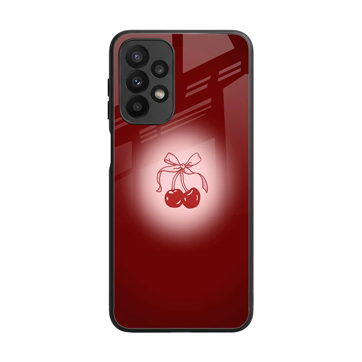 Cherry Bow back phone cover | glass case for samsung galaxy a23