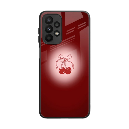 Cherry Bow back phone cover | glass case for samsung galaxy a23