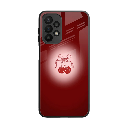 Cherry Bow back phone cover | glass case for samsung galaxy a23