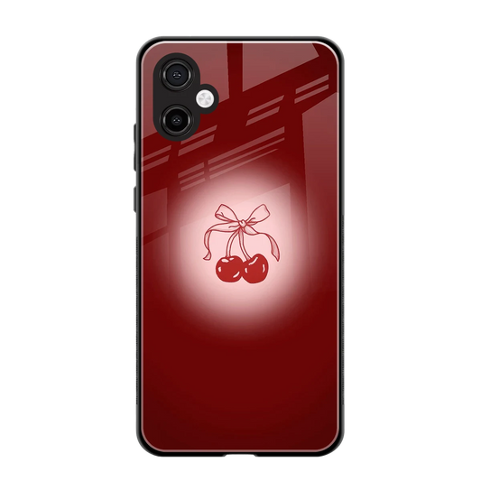 Cherry Bow back phone cover | glass case for samsung galaxy a06 5g