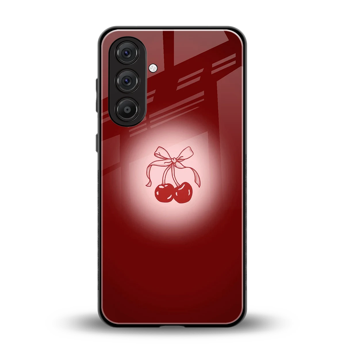 Cherry Bow back phone cover | glass case for samsung galaxy a56 5g