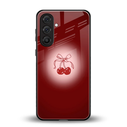 Cherry Bow back phone cover | glass case for samsung galaxy m34 5g