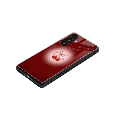 Cherry Bow stylish phone case for samsung galaxy a16 5g | glossy glass and slim fit