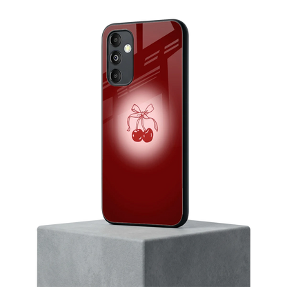 Cherry Bow samsung galaxy m14 5g mobile cover | shockproof glass phone case