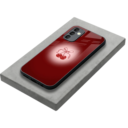 Cherry Bow stylish phone case for samsung galaxy m14 5g | glossy glass and slim fit
