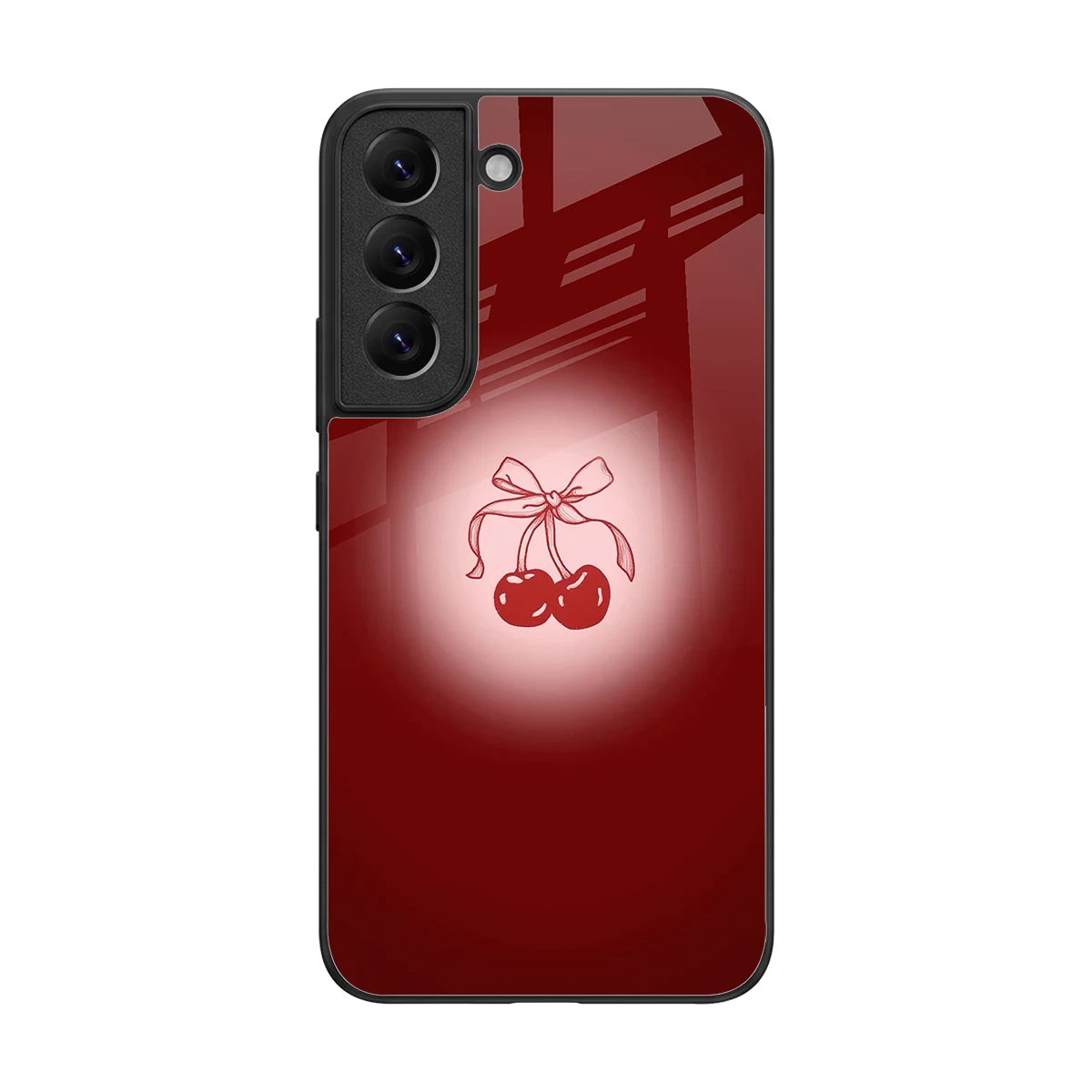 Cherry Bow back phone cover | glass case for samsung galaxy s22