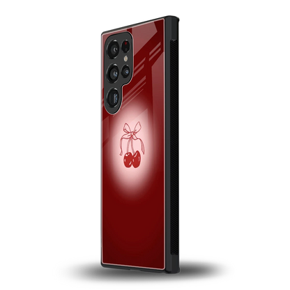 Cherry Bow samsung galaxy s23 ultra mobile cover | shockproof glass phone case