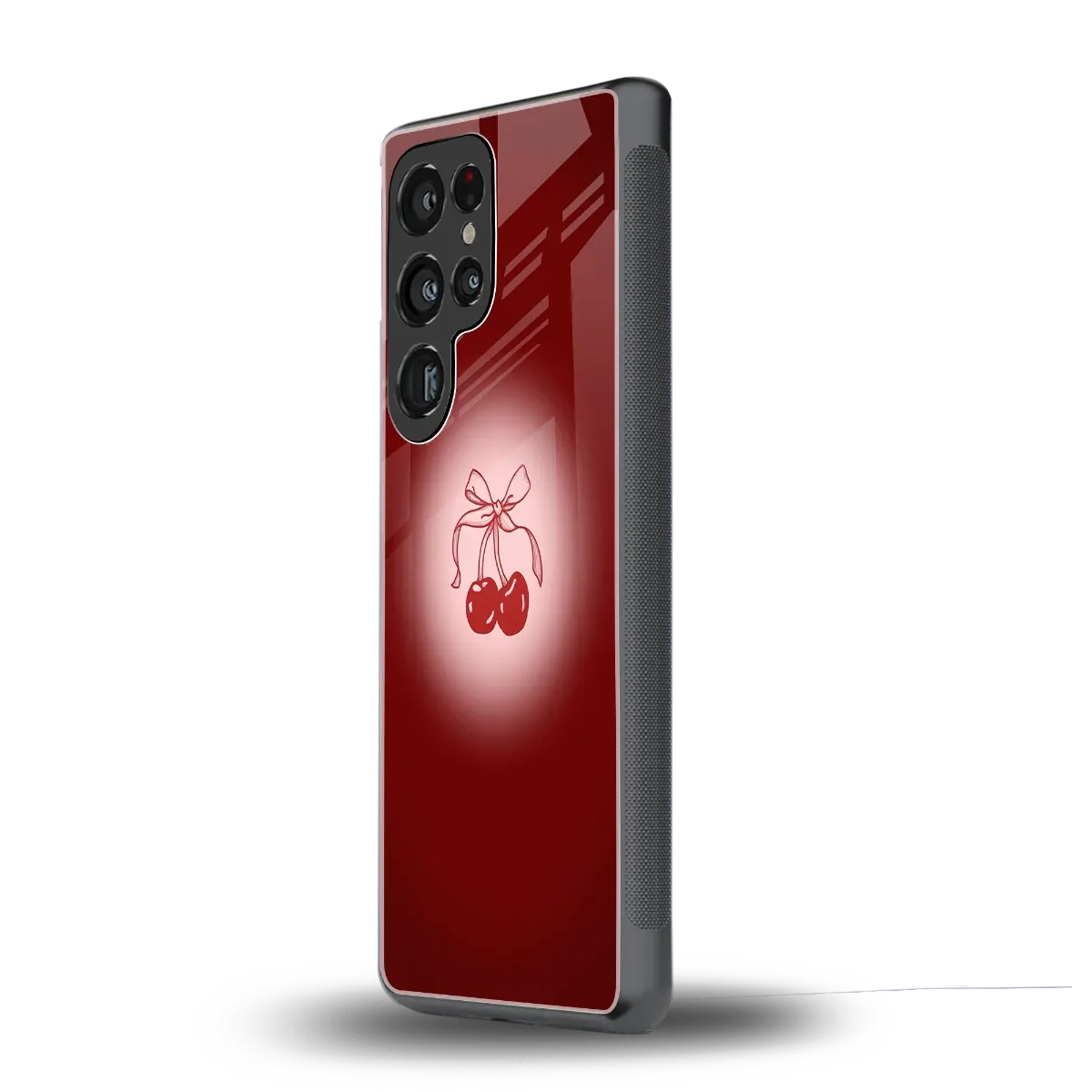 Cherry Bow samsung galaxy s25 ultra mobile cover | shockproof glass phone case