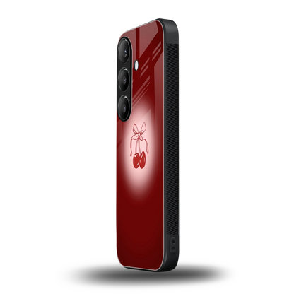 Cherry Bow samsung galaxy s24 mobile cover | shockproof glass phone case