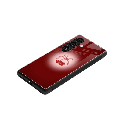 Cherry Bow stylish phone case for samsung galaxy s23 fe | glossy glass and slim fit