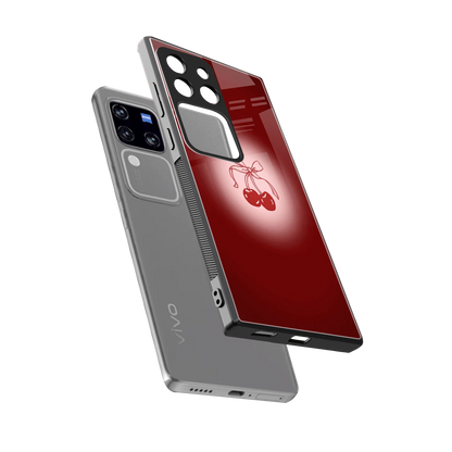 Cherry Bow sleekvivo v30 pro cover with tempered glass back and TPU edges