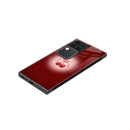 Cherry Bow stylish phone case forvivo v30 pro | glossy glass and slim fit