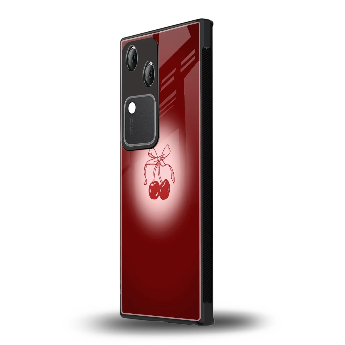 Cherry Bow vivo v30 mobile cover | shockproof glass phone case