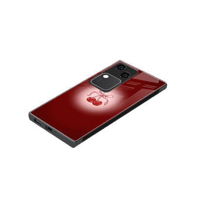 Cherry Bow stylish phone case for vivo v30 | glossy glass and slim fit