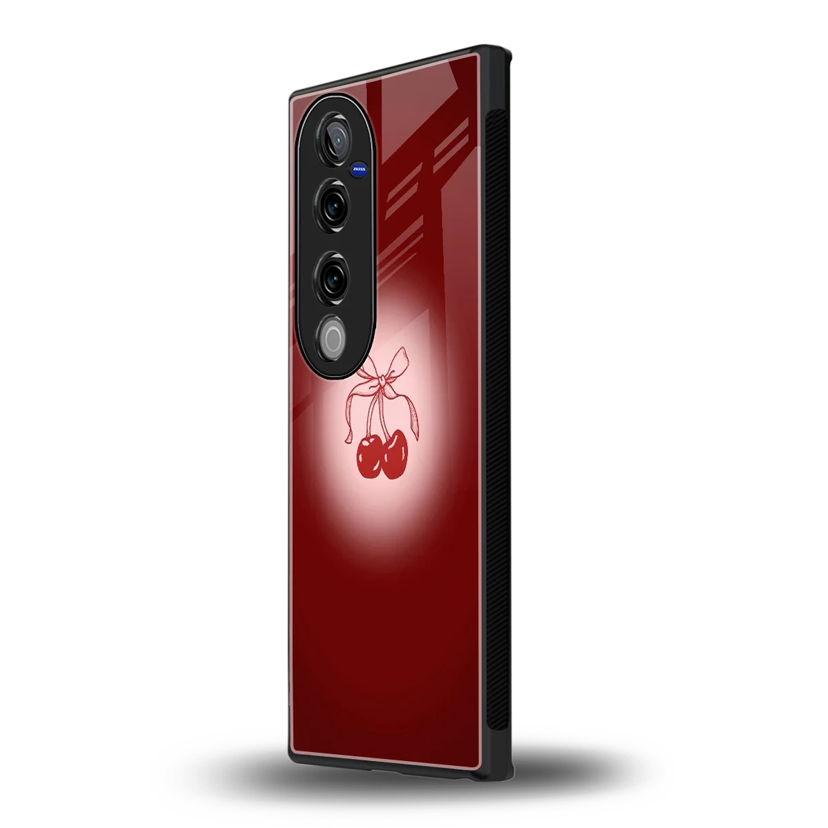 Cherry Bow vivo v40 pro mobile cover | shockproof glass phone case