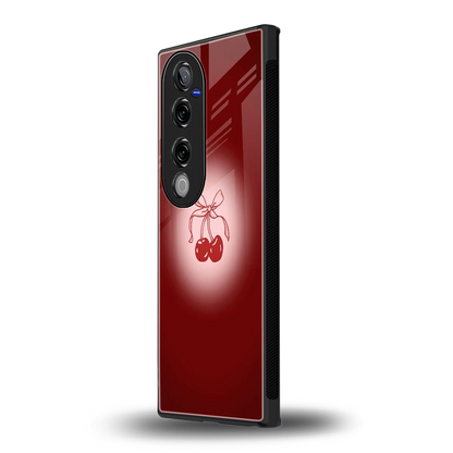 Cherry Bow vivo v40 pro mobile cover | shockproof glass phone case
