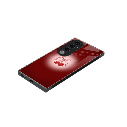 Cherry Bow stylish phone case for vivo v40 pro | glossy glass and slim fit