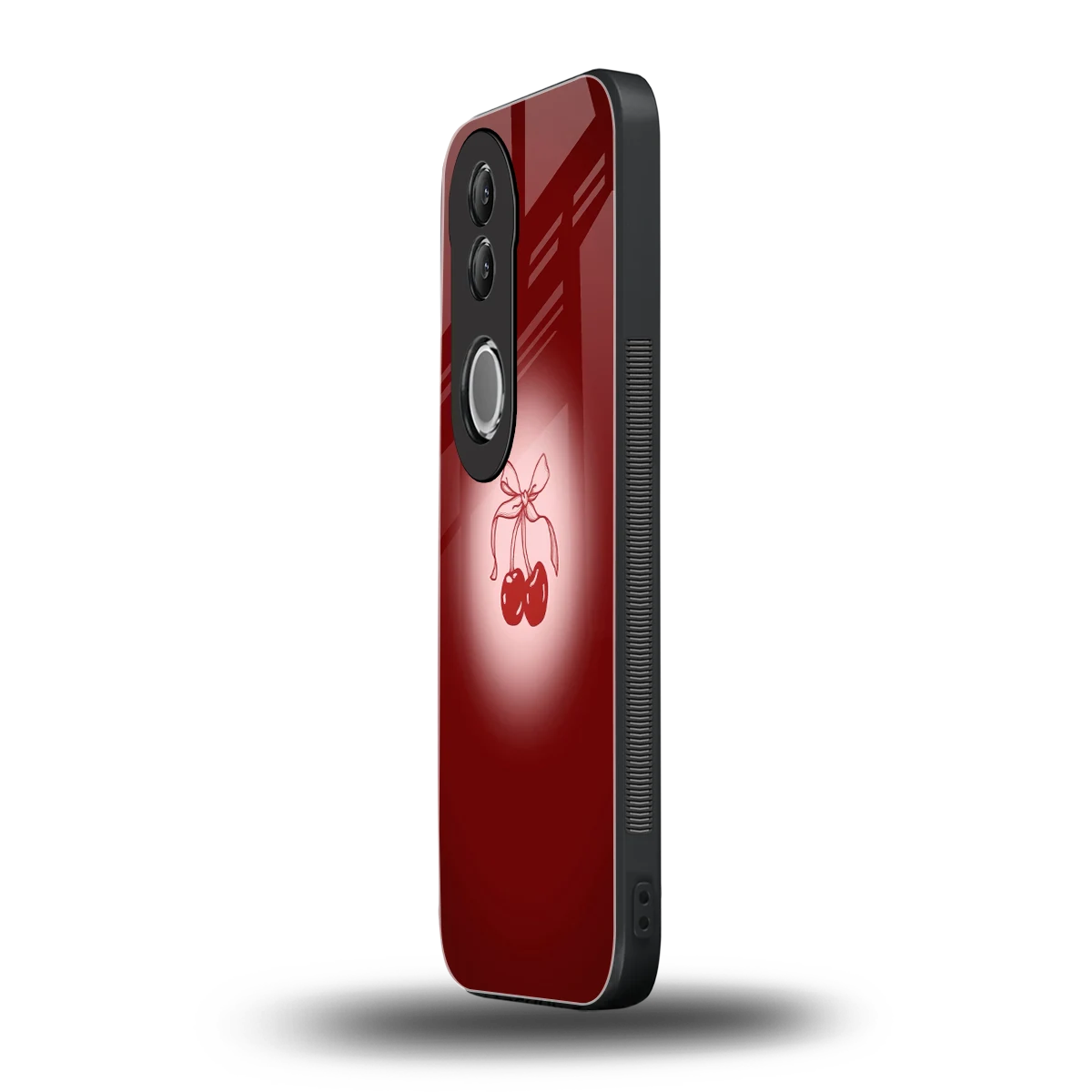 Cherry Bow vivo v50 mobile cover | shockproof glass phone case