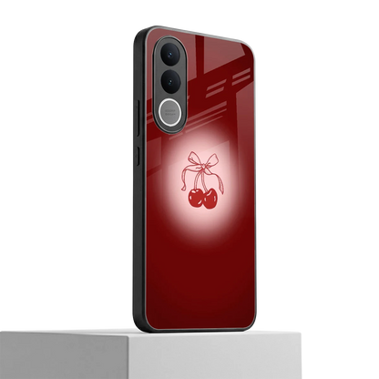 Cherry Bow vivo v70 fe mobile cover | shockproof glass phone case