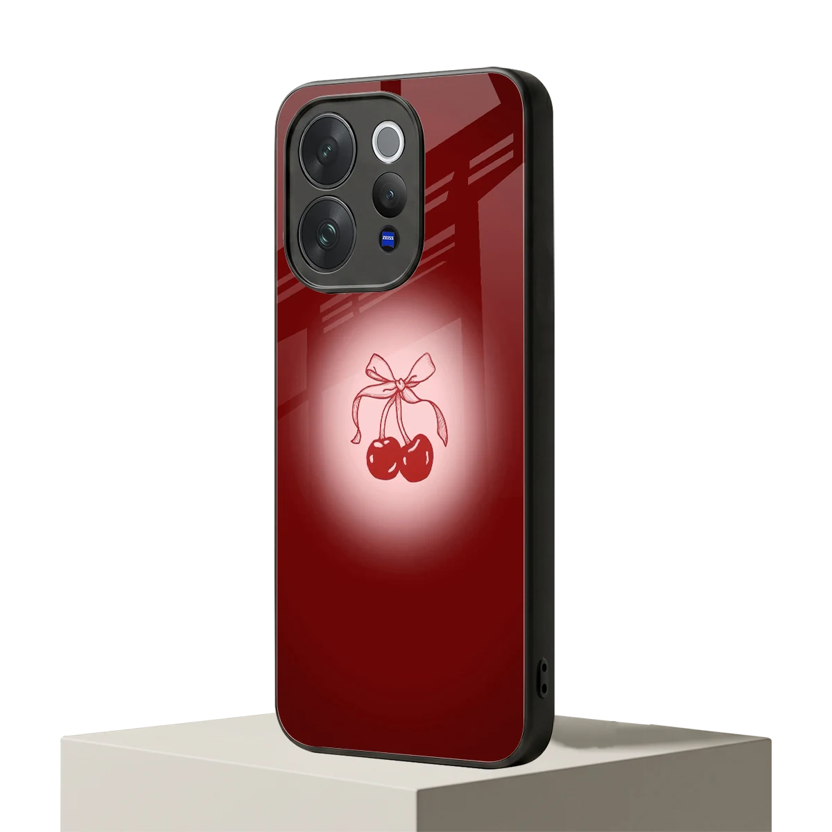 Cherry Bow vivo v70 mobile cover | shockproof glass phone case