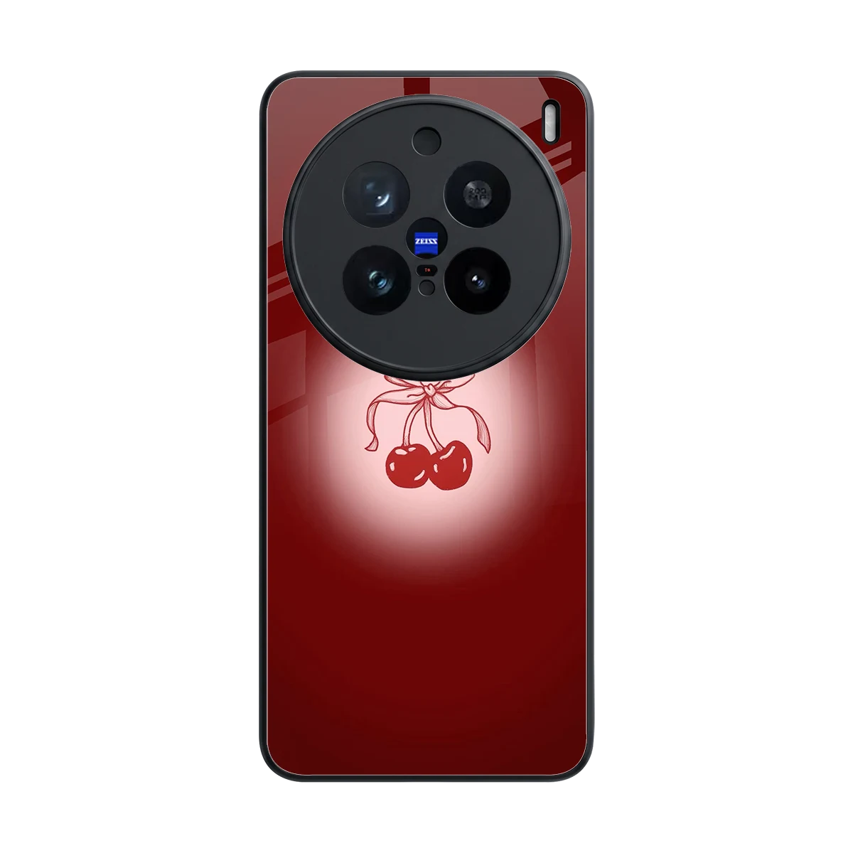 Cherry Bow back phone cover | glass case for vivo x200 pro