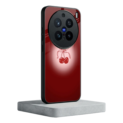 Cherry Bow vivo x200 pro mobile cover | shockproof glass phone case