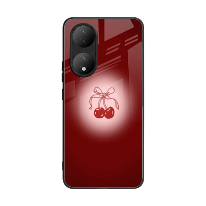 Cherry Bow back phone cover | glass case for Vivo-y100