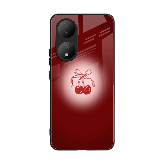 Cherry Bow back phone cover | glass case for Vivo-y100