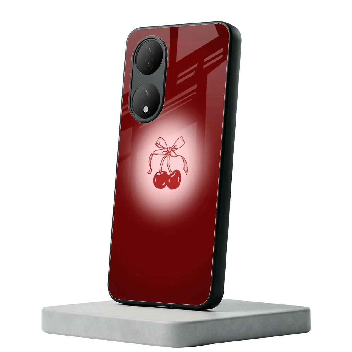 Cherry Bow Vivo-y100 mobile cover | shockproof glass phone case