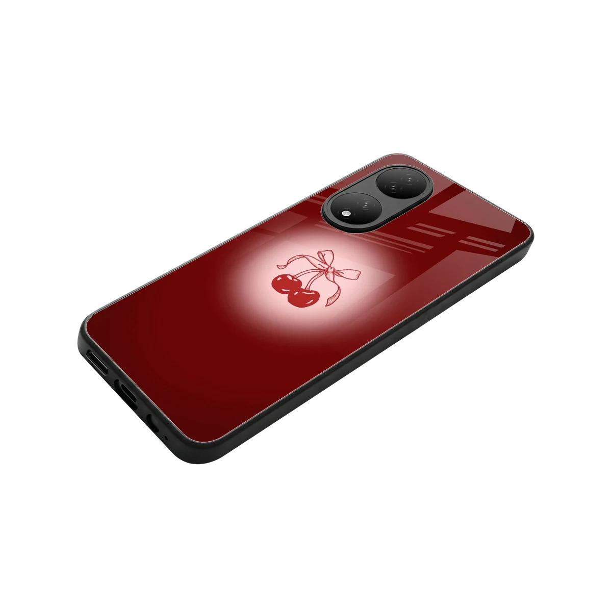 Cherry Bow stylish phone case for Vivo-y100 | glossy glass and slim fit