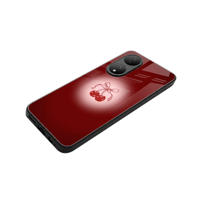 Cherry Bow stylish phone case for Vivo-y100 | glossy glass and slim fit