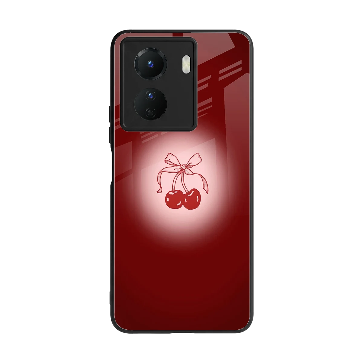 Cherry Bow back phone cover | glass case for vivo y16
