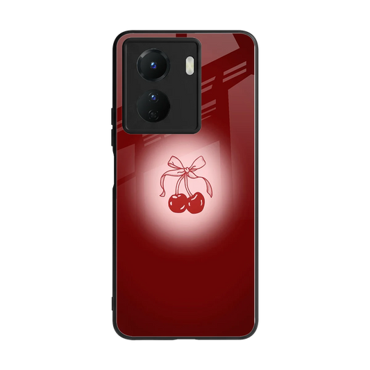Cherry Bow back phone cover | glass case for vivo y16